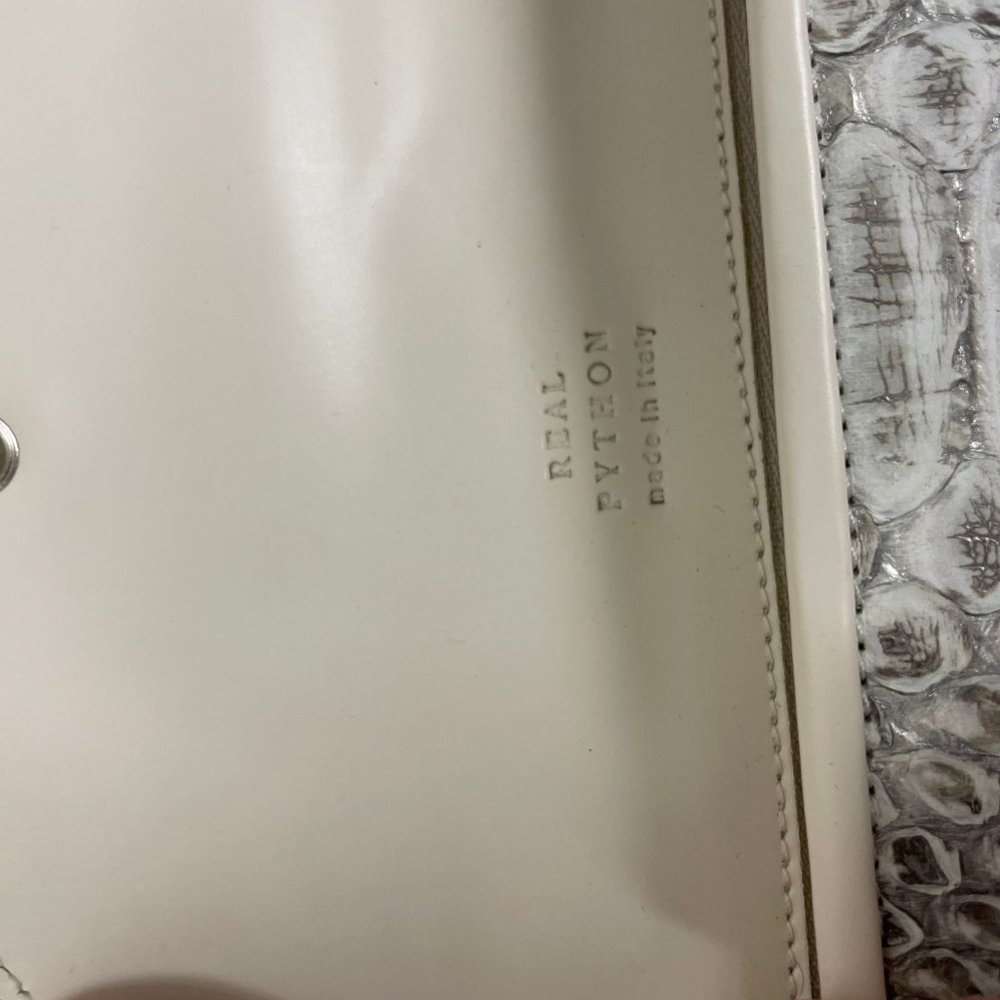 Python Snakeskin Clutch - image 3